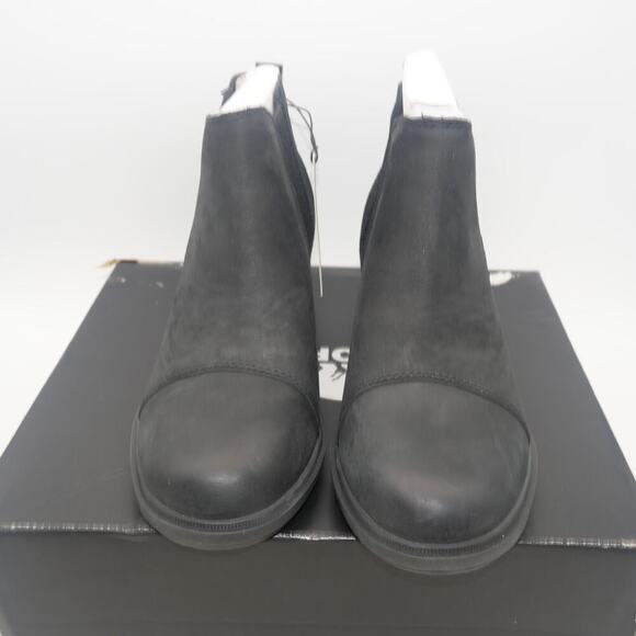 NEW SOREL Women's 6 Evie II Chelsea  Black Sea Salt  Ankle Boots Booties - Picture 4 of 8